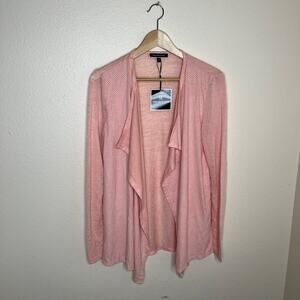 Melanie Lyne Orange Sherbet Faux Suede Open Cardigan Small